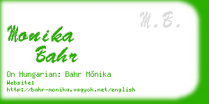 monika bahr business card
