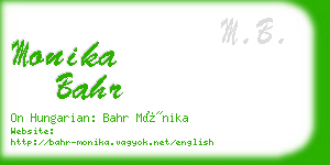 monika bahr business card